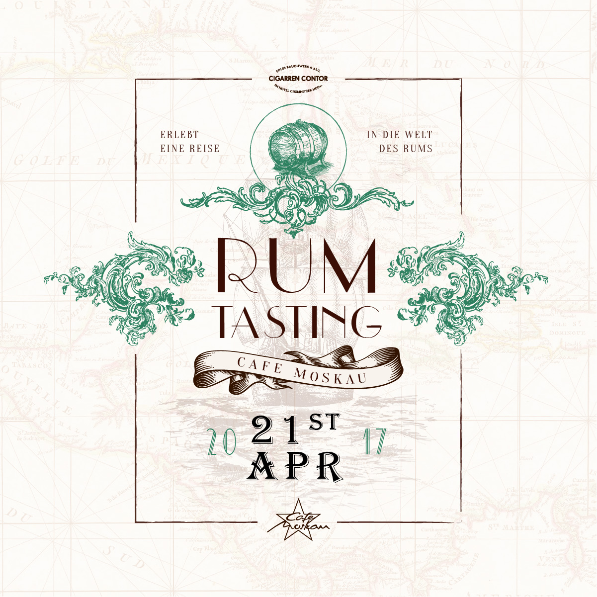 Rum Tasting  Angebote Cafe Moskau
